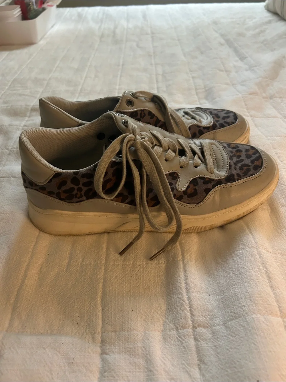 Coconuts by Matisse Leopard Print Brown and Tan Sneakers